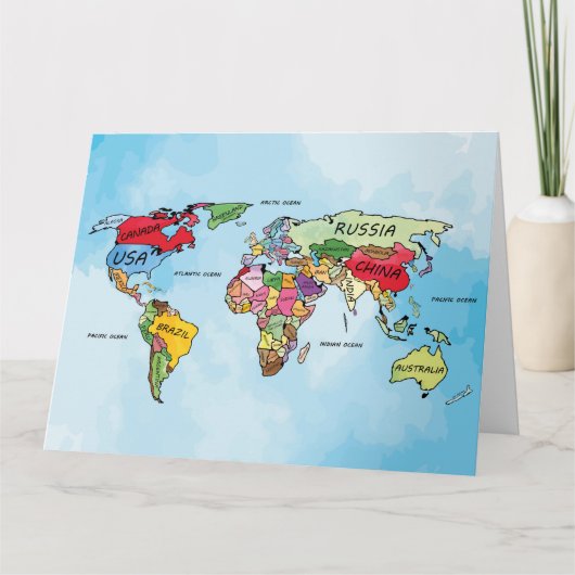 Wereldkaart Kaart (Voorkant)