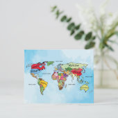 Wereldkaart Kaart (Staand voorkant)