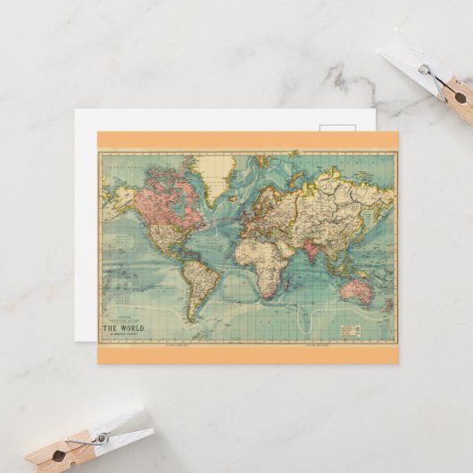  Wereldkaart Kaart (Voorkant / Achterkant in situ)