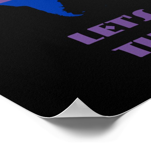 Wereldkaart-kaartenposter voor bisexuality pride poster (Hoek)