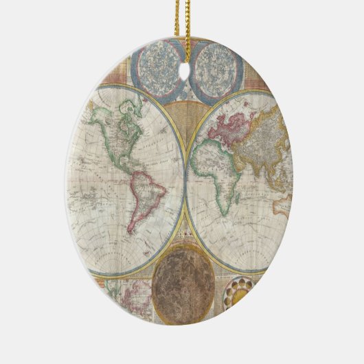  WERELDKAART KERAMISCH ORNAMENT (Rechts)