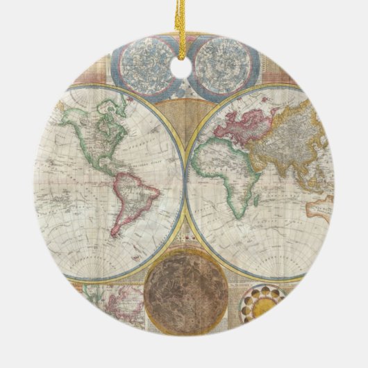 WERELDKAART KERAMISCH ORNAMENT (Achterkant)