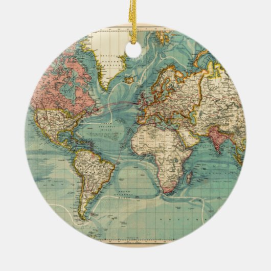  Wereldkaart Keramisch Ornament (Achterkant)