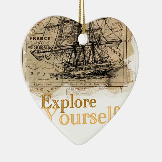  Wereldkaart Keramisch Ornament (Rechts)