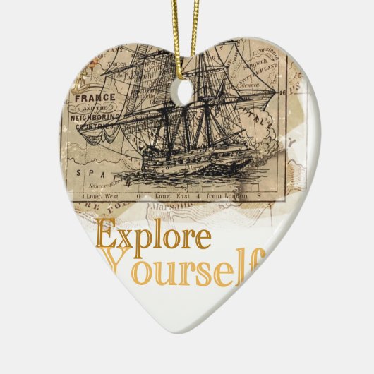  Wereldkaart Keramisch Ornament (Links)