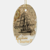 Wereldkaart Keramisch Ornament (Rechts)