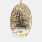 Wereldkaart Keramisch Ornament (Links)