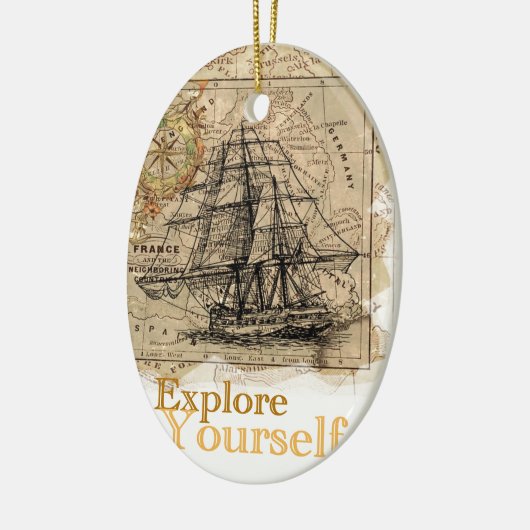  Wereldkaart Keramisch Ornament (Links)