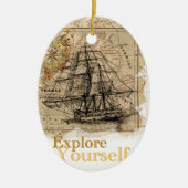  Wereldkaart Keramisch Ornament (Voorkant)