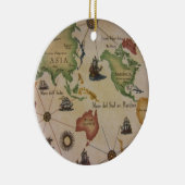Wereldkaart Keramisch Ornament (Rechts)