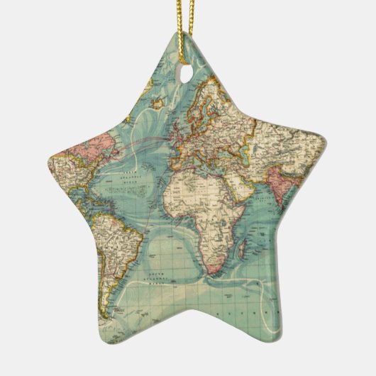 Wereldkaart Keramisch Ornament (Links)