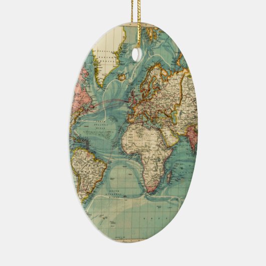  Wereldkaart Keramisch Ornament (Rechts)