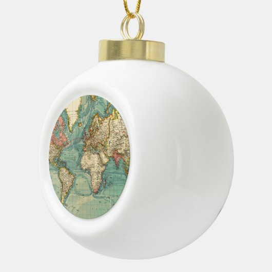  Wereldkaart Keramische Bal Ornament (Rechts)