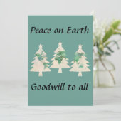 Wereldkaart kerstbomen Kaart (Staand voorkant)