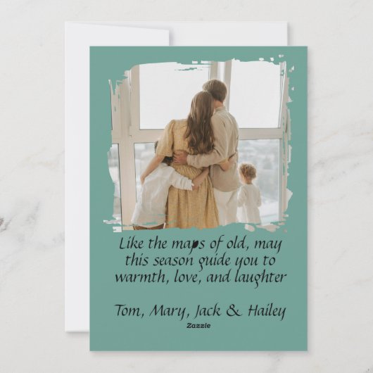 Wereldkaart kerstbomen Kaart (Achterkant)