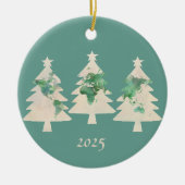 Wereldkaart kerstbomen Ornament (Voorkant)
