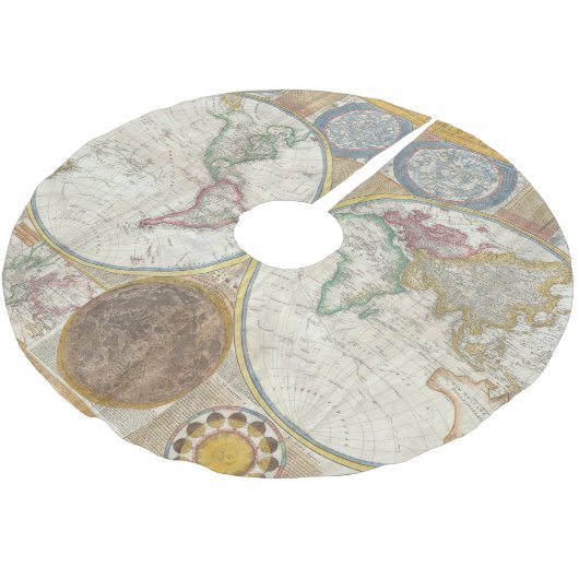  Wereldkaart Kerstboom Rok (Gekanteld)