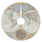  Wereldkaart Kerstboom Rok (Voorkant)