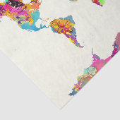 wereldkaart kleuren tissuepapier (Detail)