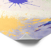 Wereldkaart kleurrijke Waterverf Poster (Hoek)