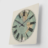 Wereldkaart klok (Hoek)