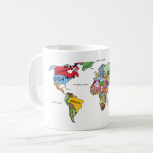 Wereldkaart Koffiemok