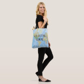 Wereldkaart krijgt buitenstad tote bag (Op model)
