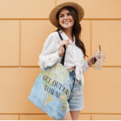 Wereldkaart krijgt buitenstad tote bag