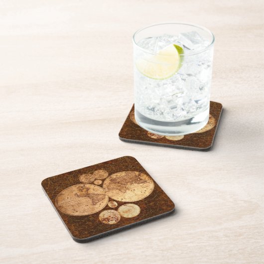  Wereldkaart kurk Onderzetters (Rechterzijde)