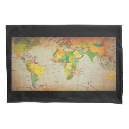 Wereldkaart Kussensloop