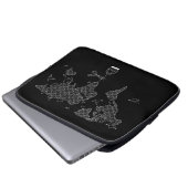 Wereldkaart Laptop Sleeve (Voorkant onderkant)