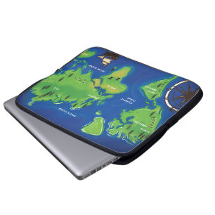 Wereldkaart Laptop Sleeve