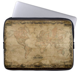  Wereldkaart Laptop Sleeve