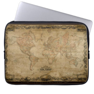  Wereldkaart Laptop Sleeve