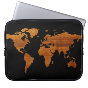wereldkaart laptop sleeve