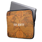 Wereldkaart Laptop Sleeve (Voorkant Links)