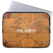  Wereldkaart Laptop Sleeve (Voorkant)