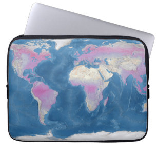 Wereldkaart Laptop Sleeve