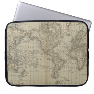 Wereldkaart laptophoes Laptop Sleeve