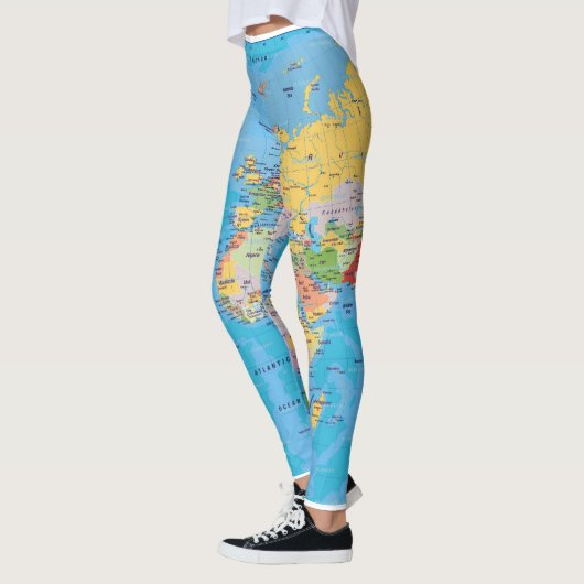 WERELDKAART LEGGINGS (Links)