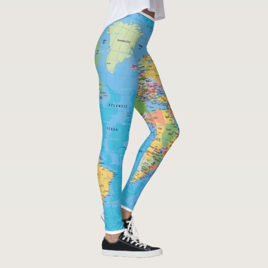 WERELDKAART LEGGINGS (Rechts)