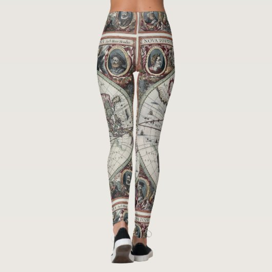  Wereldkaart Leggings (Achterkant)