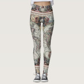  Wereldkaart Leggings (Voorkant)