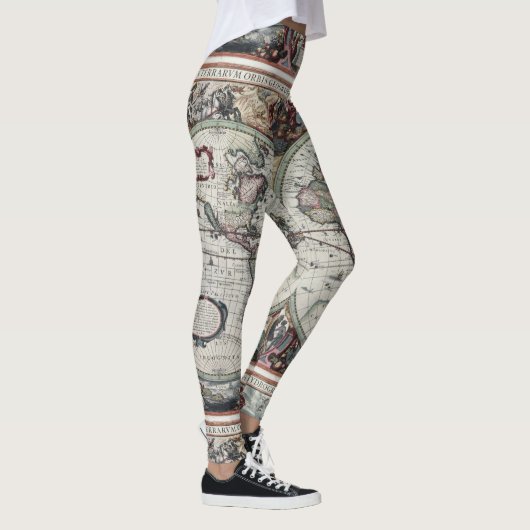  Wereldkaart Leggings (Rechts)