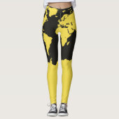 Wereldkaart Leggings (Voorkant)
