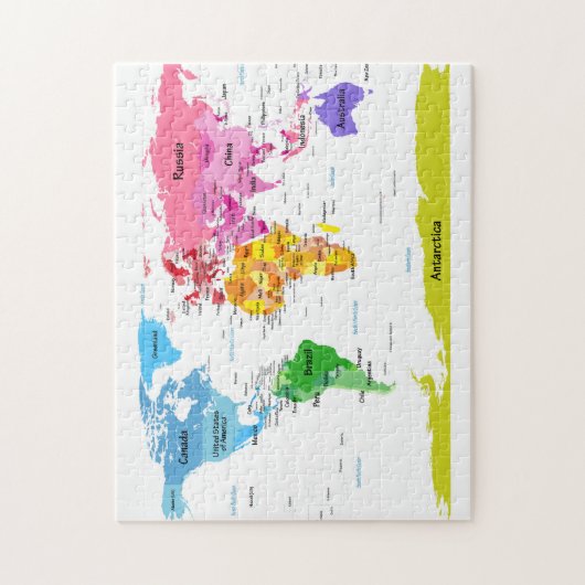 wereldkaart legpuzzel (Verticaal)