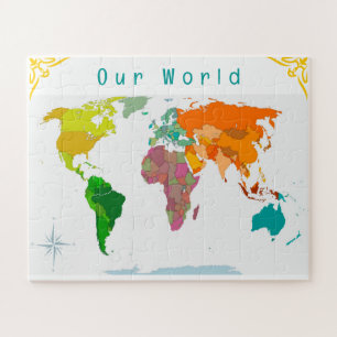 Wereldkaart legpuzzel