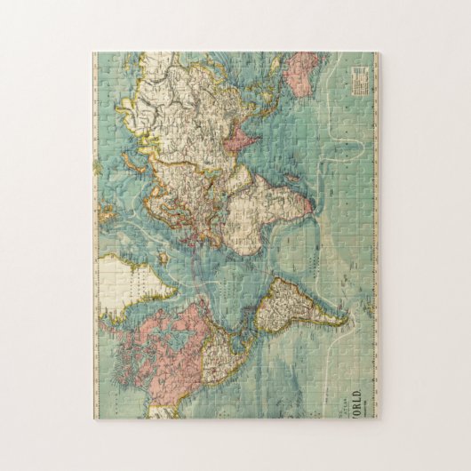  Wereldkaart Legpuzzel (Verticaal)