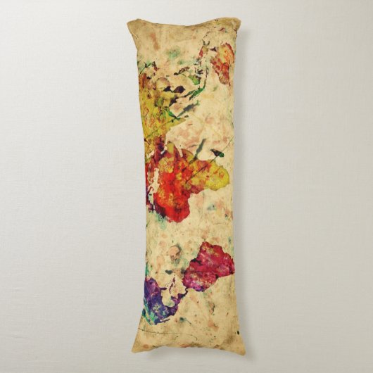  wereldkaart lichaamskussen (Voorkant Verticaal)