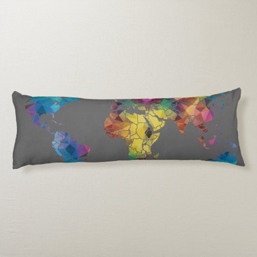 wereldkaart lichaamskussen (Achterkant)